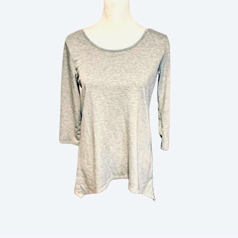 Ava James Gray Long Sleeve Shirt SZ S